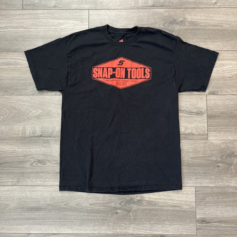 Snap on Tools Mens L T Shirt Black Short Sleeve